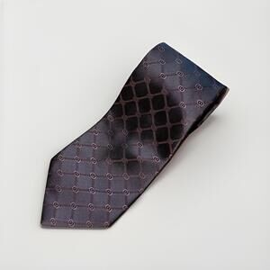 GUCCI Men’s Dark Gray GG Rogo Pattern Interlocking Silk Tie Luxury Designer